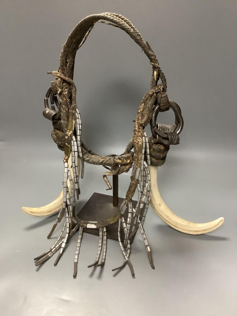 An Ethiopian Mursi tribe headdress